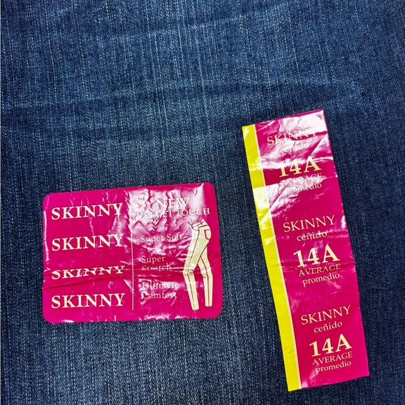 NWT Faded Glory Velvet Touch Skinny Jeans Women’s 14A Dark Wash Stretch - Picture 6 of 12